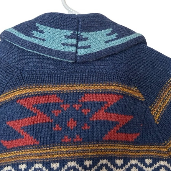 Sundance Wool Cardigan “Rare”Knit Spirit Winds Horse Red/Blue Small EUC - Picture 5 of 15